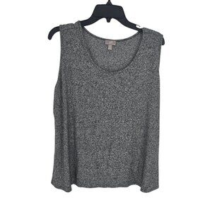 J jill wearever collection womens 1X gray stretch sleeveless top heathered